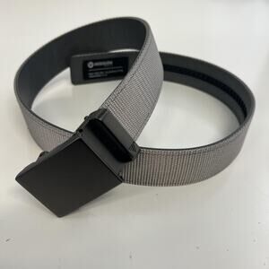 Mission Belt Mens Ratchet Slide Belt 32" Nylon No Holes Black Buckle